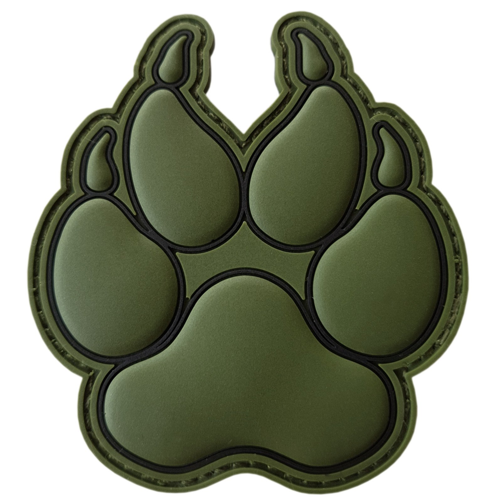 Olive Drab OD K-9 Paw K9 Handler Dogs of War Morale Army Gear PVC Touch Fastener Patch