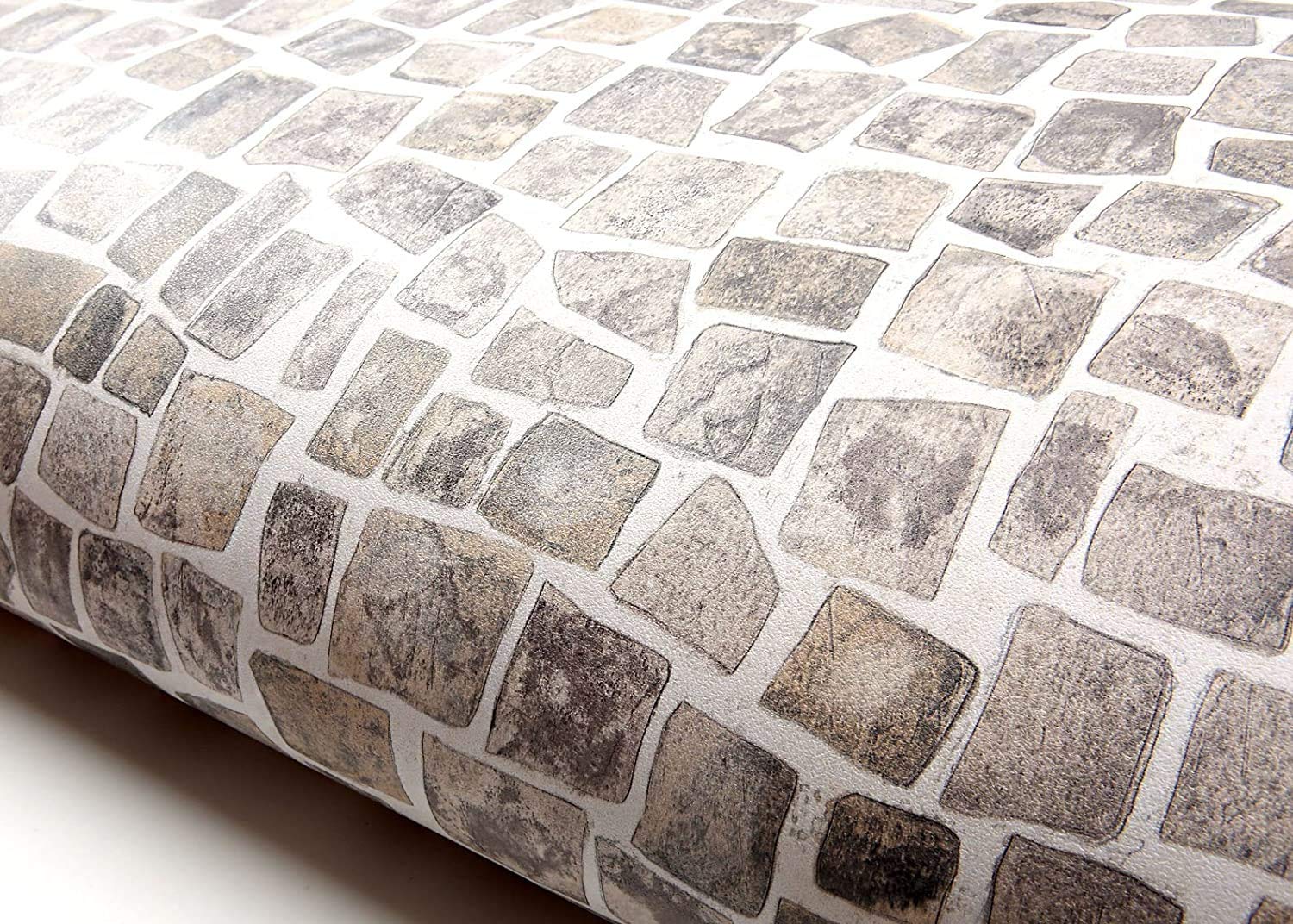 AUTOWRAP® Peel and Stick PVC Faux Cobble Stone Instant SelfAdhesive