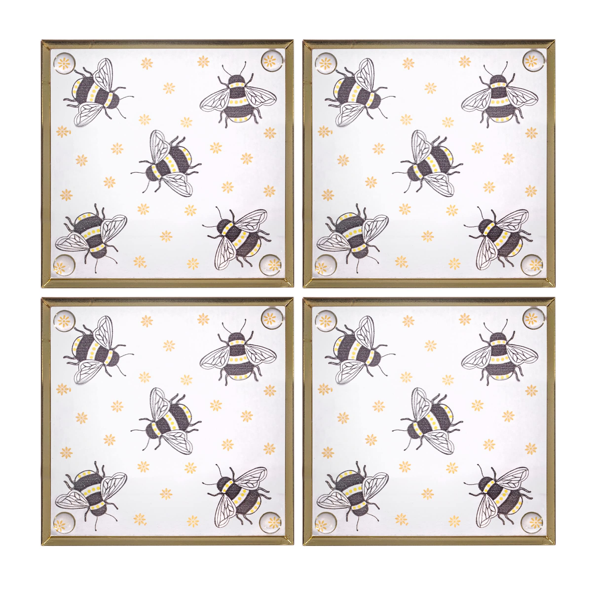 Sass & Belle Glass Bee Coasters