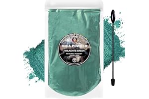 Malachite Green Mica Powder for Epoxy Resin 100g / 3.5oz. Sealed Bag- Techarooz 2 Tone Resin Dye Color Pigment Powder for Lip Gloss, Nails, Colorant for Slime Bath Bombs Soap Making & Polymer Clay