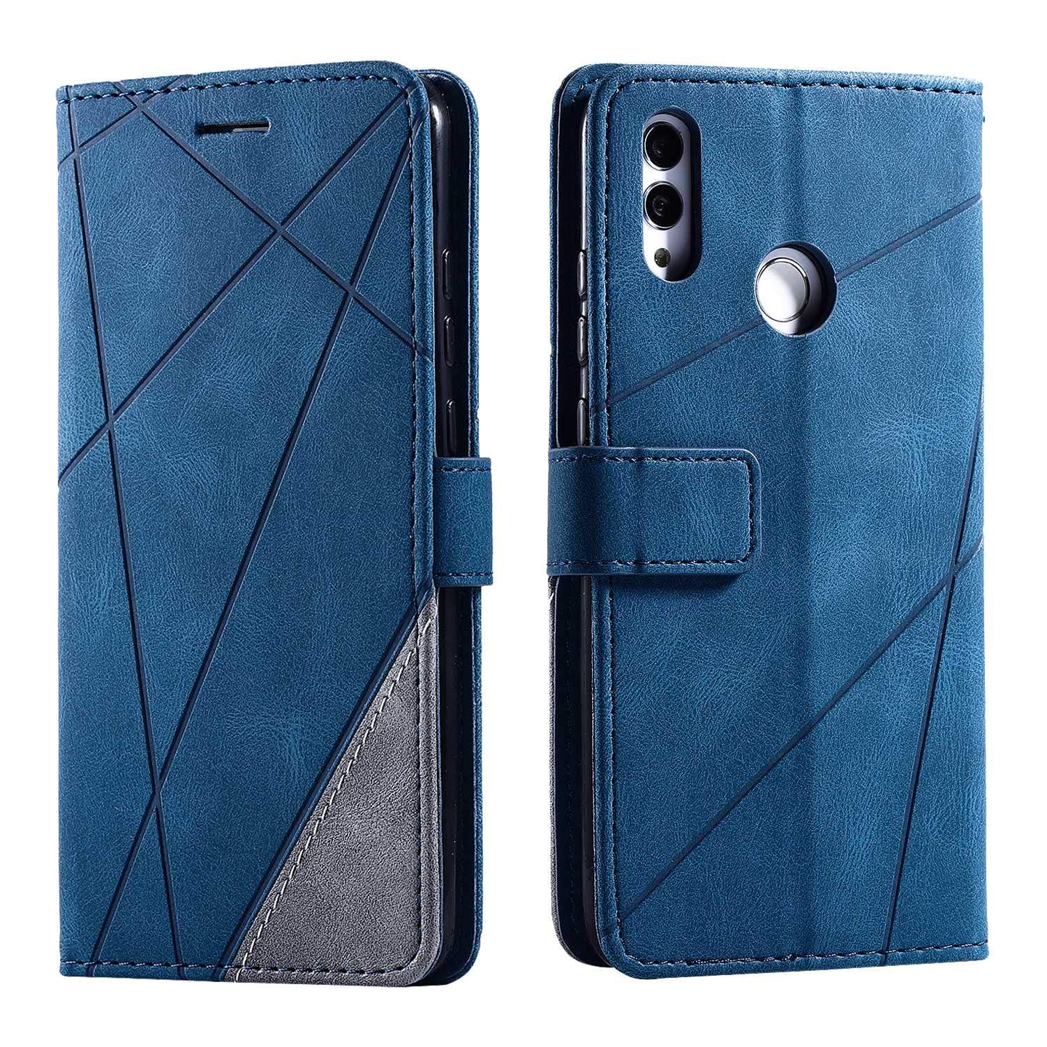 SONWO Case for Huawei P Smart 2019 / Huawei Honor 10 Lite Case, Premium Leather Flip Wallet Case Magnetic Closure Card Slots Kickstand Phone Case for Huawei P Smart 2019 / Honor 10 Lite, Blue