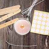 VARHHUXHA Candle Wicks 150Pcs 10/15/20cm Cotton Pre Waxed with Holders & view 5