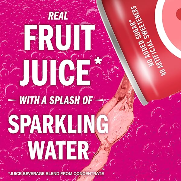 IZZE SPARKLING JUICE, GRAPEFRUIT, NO ADDED SUGARS, NO PRESERVATIVES, NON-GMO, 8.4 FL OZ CAN (PACK OF 24)