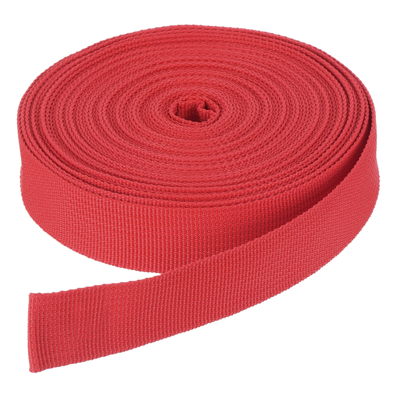 DMiotech 10 Yard x 1 Inch Width Nylon Webbing Strap Poly Flat Webbing Strapping for DIY Craft Backpack Strapping, Sewing, Outdoor Gear Repair, Red