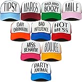 Funky Junque Retro Mesh Snapback Trucker Hat - Stylish Foam Cap for Bachelorette Party, Western Style, Spring Break