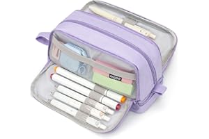 VOCUER large capacity pencil case aesthetic pencil pouch school supplies for women girls big pencils case for teen girls extra large special pen bag pencil bags with zipper pen cases for adults and student