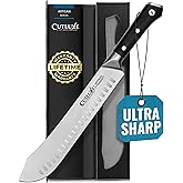 Cutluxe Butcher Knife – 10″ Bullnose Carving Knife, Forged High Carbon German Steel – Full Tang & Razor Sharp – Ergonomic Handle Design, Grilling Gifts for Men – Artisan Series