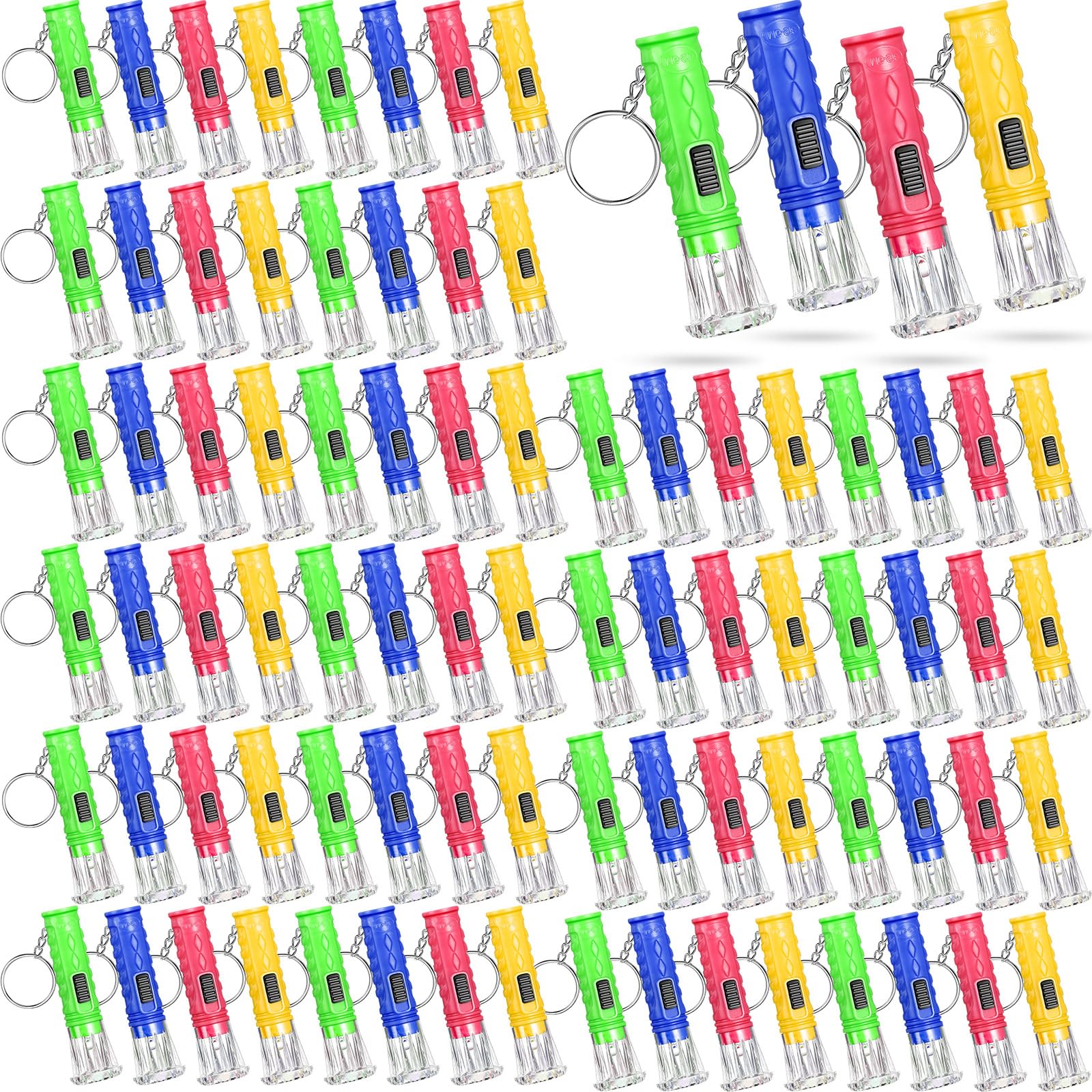 Photo 1 of Geelin 300 Pcs Mini Flashlight Keychain Bulk Small LED Key Ring Light Tiny Colorful Keychain Light Torch for Halloween Christmas Party Favors Hiking Sleeping Reading Gifts Goody Bag Stuffers