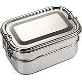 Bare Ware Three Layer Stainless Steel Lunch Box Set - Eco Friendly Food Container Bento with Tray - For Adults and Kids