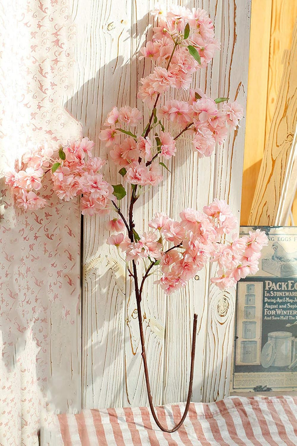Ahvoler Artificial Cherry Blossom Flowers 3pcs Peach Branches Silk Tall Fake Flower Arrangements For Home Wedding Decoration 39 Inch Pink Amazon Ca Home Kitchen