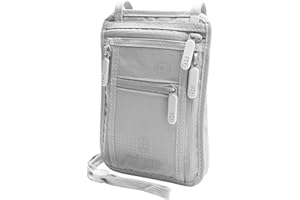 MO4TRAVEL Travel Neck Wallet RFID Blocking – Hidden Passport Holder for Men & Women, Anti-Theft Travel Pouch with Adjustable Lanyard, Lightweight & Water Resistant