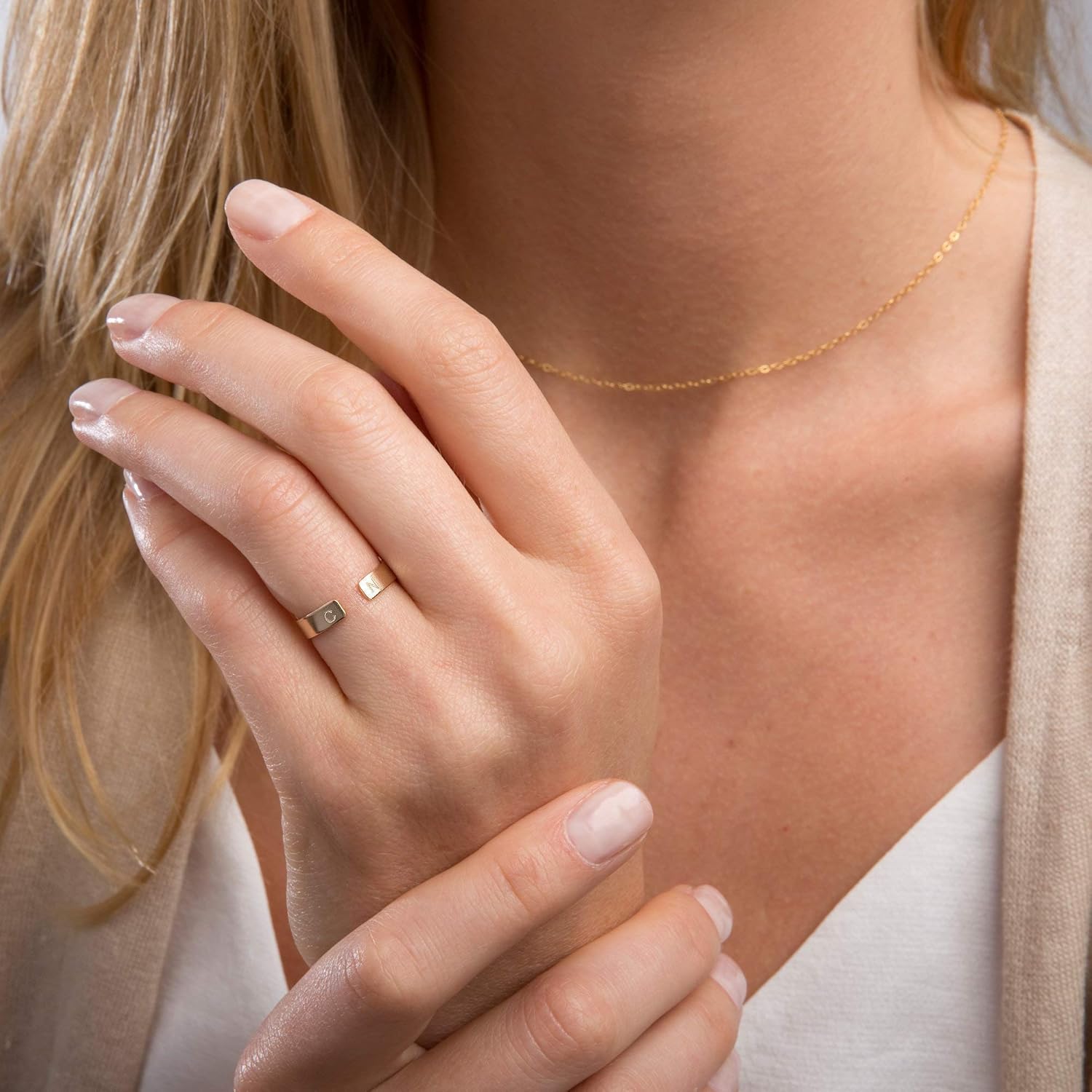 real gold midi rings