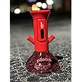 Ploox - X Electric Portable Hookah, NEW DEVICE No Charcoal or Flavor Needed, 2 Metal Hoses, LED Light with Remote Control, COMPLETE SET UP (Red)