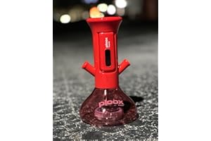 GENERIC Ploox - X Electric Portable Hookah, NEW DEVICE No Charcoal or Flavor Needed, 2 Metal Hoses, LED Light with Remote Control, COMPLETE SET UP (Red)