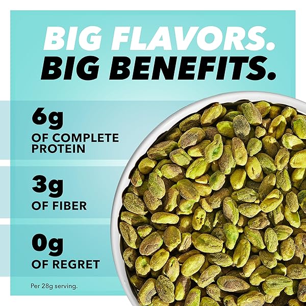 WONDERFUL PISTACHIOS NO SHELLS, SEA SALT & VINEGAR FLAVORED NUTS, 11 OUNCE RESEALABLE BAG, PROTEIN SNACKS, GLUTEN FREE, SALTY SNACKS