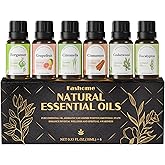 Uplifting Essential Oil Set - 6 Energizing Blends with Citrus & Eucalyptus: Grapefruit, Bergamot, Cinnamon, Cedarwood, Citronella | 10ml Each for Diffuser