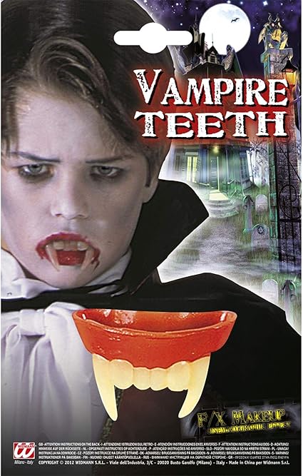 Widmann 4089b Vampiergebit Voor Kinderen Meerkleurig Een Maat Amazon Nl