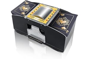 ARTISHION Upgraded Automatic Card Shuffler 1-2 Deck, Lower Noise Poker Shuffler Machine with Rubber Silencer, Casino Card Electric Shuffler, Playing Card Shuffler for UNO, Phase 10, Poker,Skip Bo Card Games