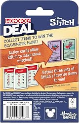 Monopoly Deal Disney Stitch Edition Card Game English Version Brand Monopoly view 3