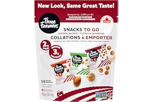 Three Farmers Healthy Variety Snack Packs - Roasted, Never Fried - Protein Rich Zesty Fava, Tangy Chickpeas, BBQ Lentils x 30