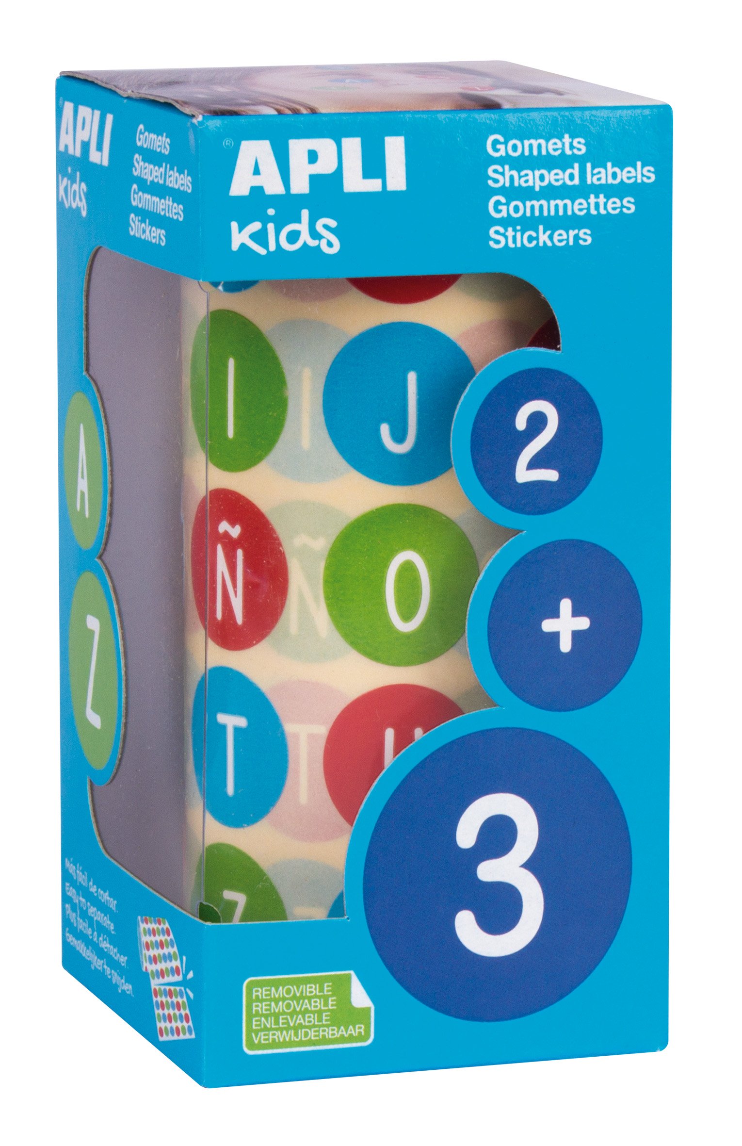 Self-Adhesive Round Alphabet Stickers 20mm Diameter Multicoloured