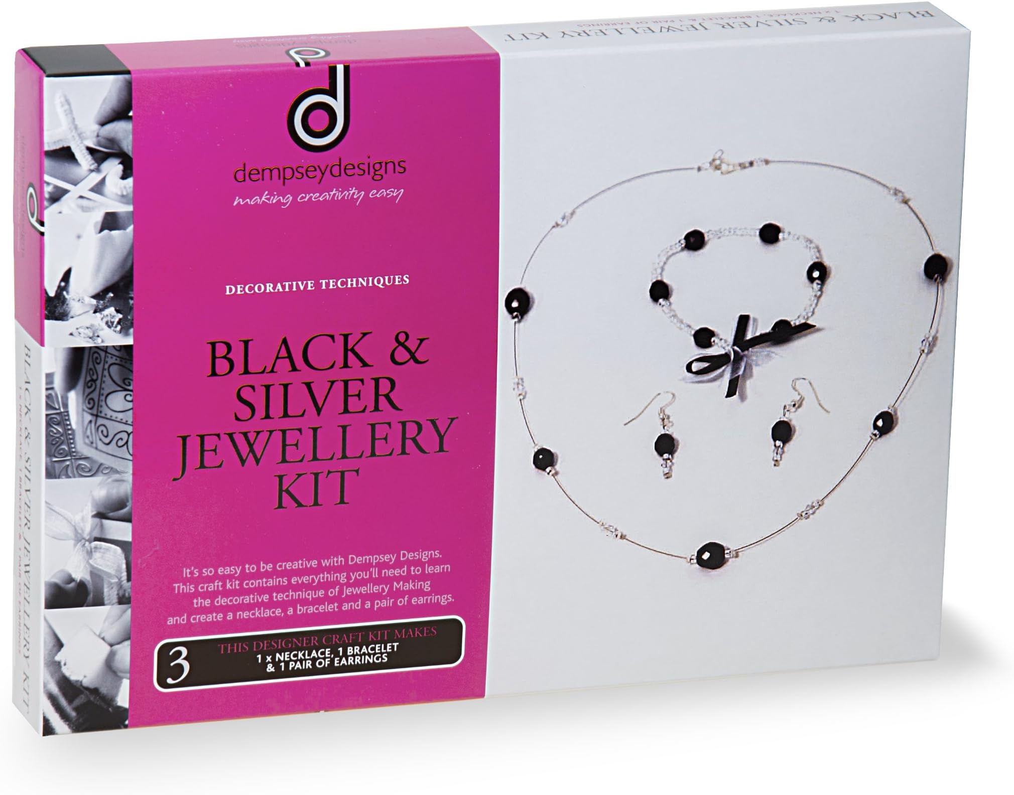 Dempsey Designs Jewellery Kit, Black/Silver