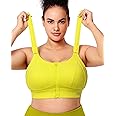 VFUS Zip Front Adjustable High Impact Sports Bras for Women Premium Quality Full Coverage Workout Running Removable Pads