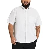 Van Heusen Men's Big and Tall Wrinkle Free Short Sleeve Button Down Shirt