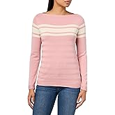 Nautica Womens Mariner Stripe Pullover Boatneck Long Sleeve