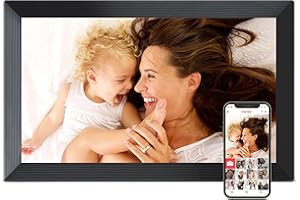 FLYRUIT Digital Picture Frame, Frameo 15.6 inch Large Digital Photo Frame WiFi, 1920*1080 IPS FHD Touchscreen, 32GB Storage, Instant Share Pictures Video, Photo Frame Electronic, Gift for Mom, House Warming