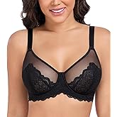 DotVol Women's Minimizer Sexy Lace Plus Size Full Coverage Underwire Everyday Bra
