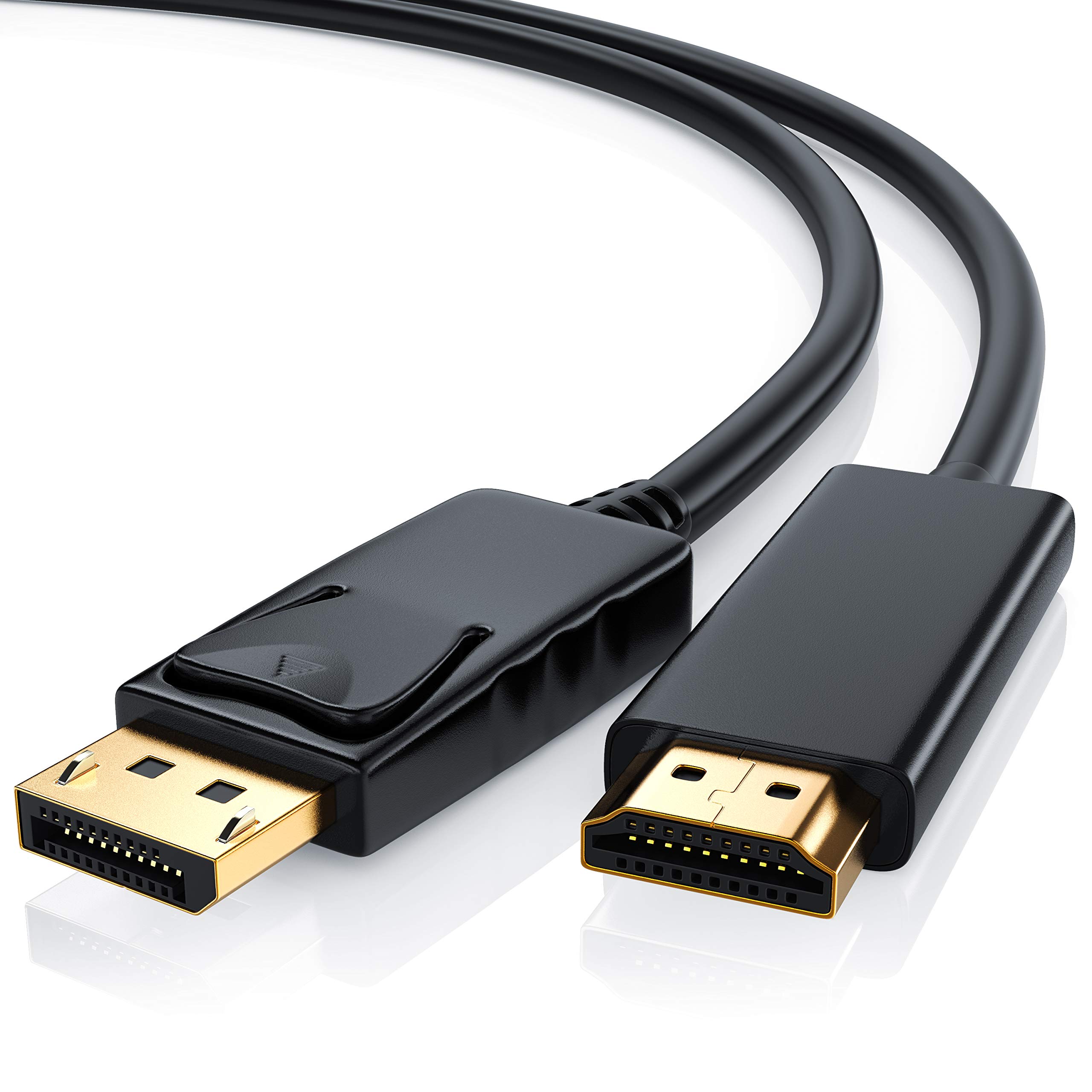 CSL - 5m metres Full HD Premium Displayport DP on HDMI cable High Speed incl. audio transmission - 1080p - Displayport plug M to HDMI plug A - certified - Compatible with Apple and PC