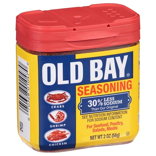 OLD BAY SEASONING, 30% LESS SODIUM, NON GMO,...