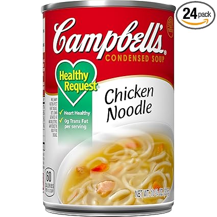 Amazon Com Campbell S Healthy Request Condensed Soup Chicken Noodle 10 75 Ounce Pack Of 24 Healthy Choice Chicken Noodle Soup Grocery Gourmet Food