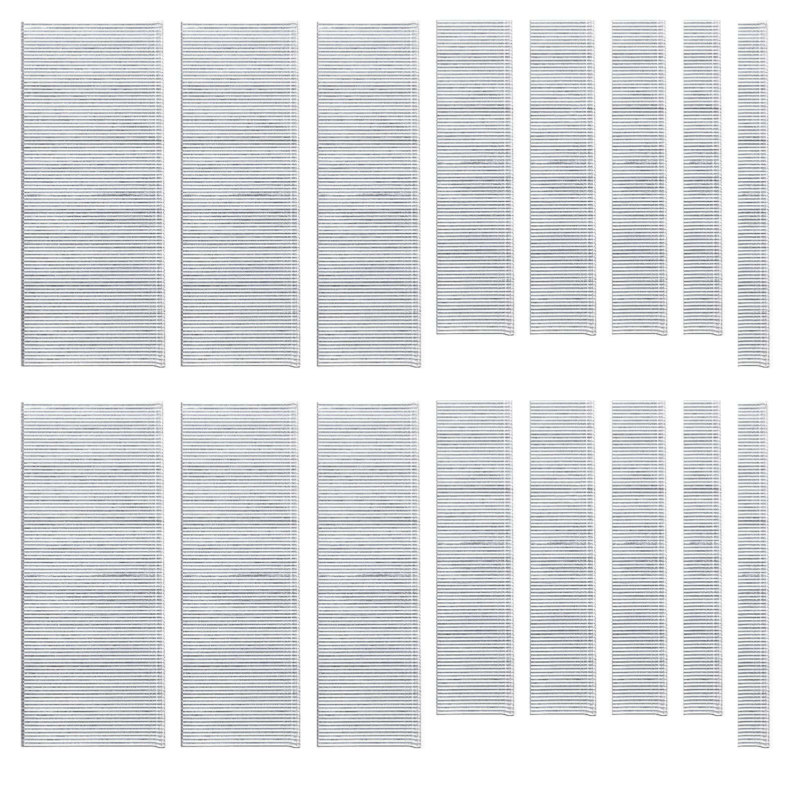 Glarks 4000Pcs 18 Gauge 8 Sizes Galvanized Brad Nails Straight Finishing Nail Assortment Kit, 2/5", 5/8", 3/4", 1", 1-1/4", 1-1/2", 1-3/4", 2" for Pneumatic Brad Nailer Gun, Molding Cabinetry Assembly