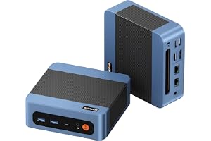 BOSGAME E5 11 Pro Mini PC, AMD Ryzen 5300U 4C/ 8T, 8GB DDR4 256GB M.2 2280 SSD, 2.5 GbE Dual Lan Desktop Computers, Triple Displays 4K 60Hz, Wi-Fi 5, BT 5.0, Business Home Office PC, Support Linux SSH