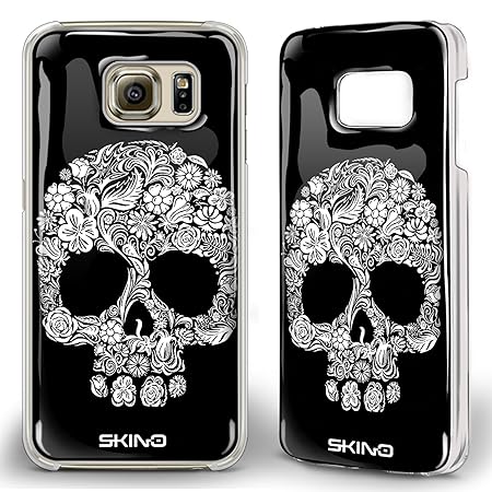 Skino 3D Smart Gel Skull Schädel Mittelfinger Totenkopf Design Case Hands Free Selfie Handy Hülle für Samsung Galaxy SK 5 (Samsung Galaxy S7)