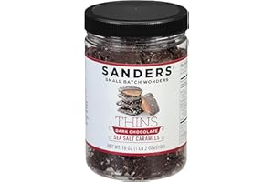 Sanders Dark Chocolate Sea Salt Caramel Thins - 18 oz. Tub