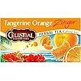 Celestial Seasonings Tangerine Orange Zinger Herbal Tea, Caffeine Free, 20 Tea Bags Box