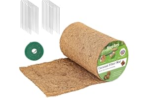 Heelos Thick Coco Fiber Liner Roll,120x12inch Natural Coconut Liners for Planter Box Flower Basket, Coco Coir Sheets Coconut Fiber Mat,Garden Decoration, DIY Moss Pole,Animal Pet Pad, Reptile Carpet