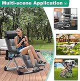 Meulbaty Zero Gravity Chair 200kg Folding Garden Recliner with Cushion view 6