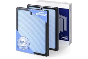 Genuine ECOSELF HAP603 Air Purifier Replacement Filter, 3-in-1 H13 True High-Efficiency Activated Carbon Filter, 2 Pack, Blue, Official, HAP603 & HAP603WF