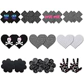 Tripetals Glitters Pasties Rave Pack Nipple Covers Stickers Disposable Sticky Breast Petals Bra for Women Rave Outfit Party