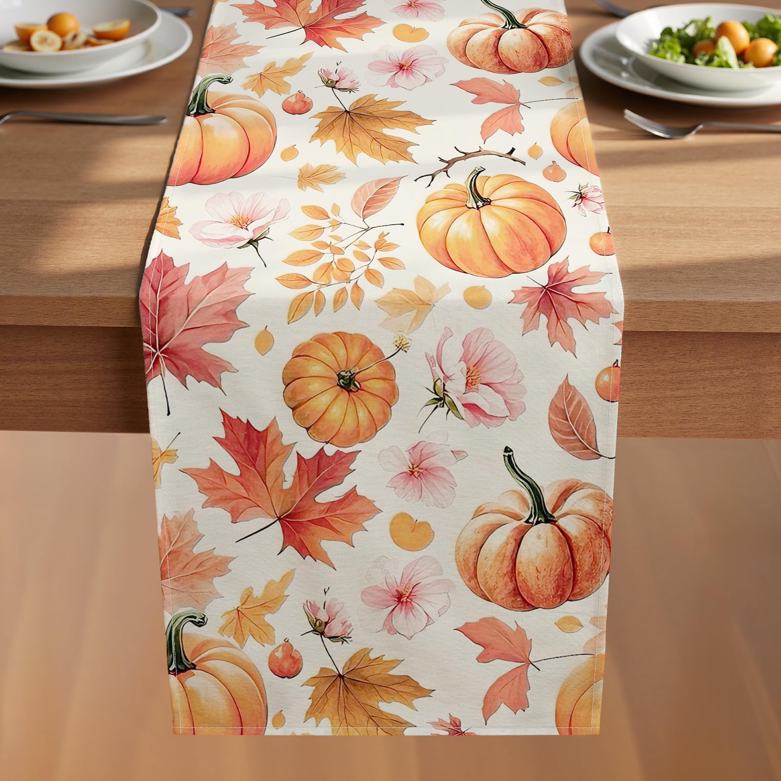 Photo 1 of  **** MODEL MAY VARY ***

 VIV CHERBL Fall Table Runner with Gradient Pumpkins