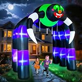 SEASONBLOW 10FT Giant Halloween Inflatable Spider Arch Outdoor Decoration | Halloween Decoration Giant Blow Up Spider Archway for Halloween Party Indoor Outdoor Garden Yard Lawn Decor