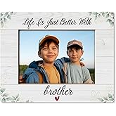 HUKINE Brother Picture Frame 5x7, Brother Gifts for Birthday Christmas, Life is Just Better With Brothers Picture Photo Frames for Tabletop Desk Decor