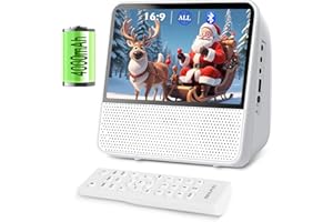9.8" Portable DVD Player with Bluetooth, 1024 x 600 Screen, Portable DVD Player with Screen, 4000mAh Rechargeable, HiFi Speak
