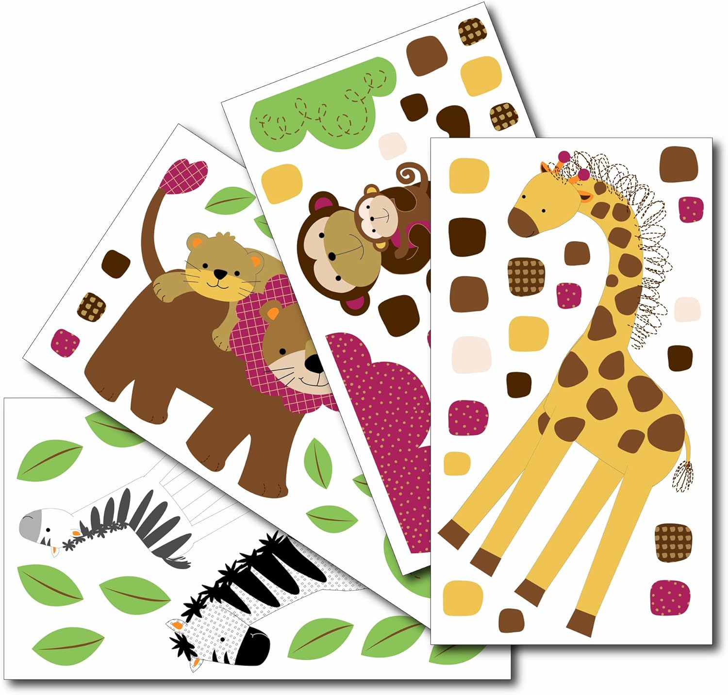 Lambs and Ivy Repositionable Children's Wall Stickers Baby Luv, Multicolour