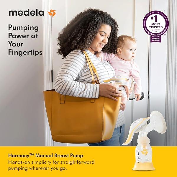 MEDELA HARMONY MANUAL BREAST PUMP, COMPACT SWISS DESIGN WITH PERSONALFIT FLEX SHIELDS AND MEDELA’S 2-PHASE EXPRESSION TECHNOLOGY