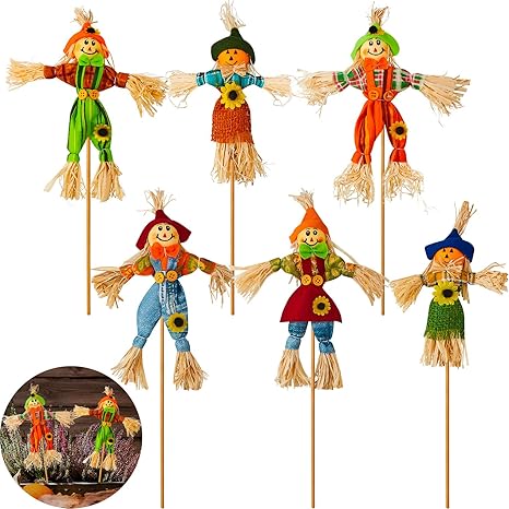Thanksgiving Decor Halloween Fall Harvest Scarecrow Decoration Home Halloween 8 Pack Small Standing Scarecrow Decor For Autumn Yard Garden Porch Outdoor Statues Garden Sculptures Statues Fcteutonia05 De